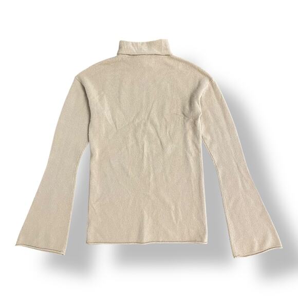 Theory Bell-Sleeve Cashmere Sweater Womens Size XS Brown Business - Picture 5 of 7